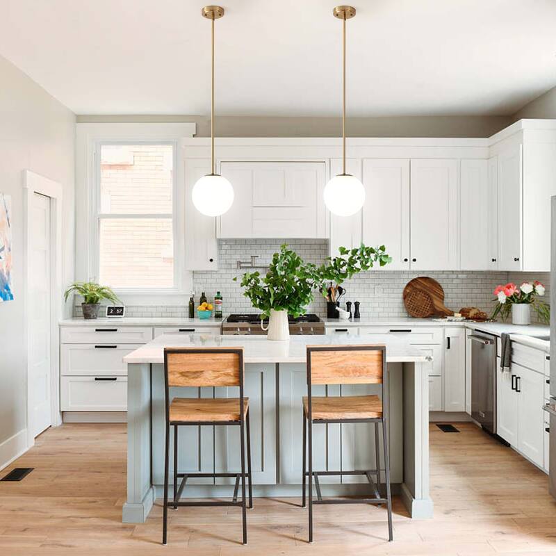 1-Light Globe Pendant Lighting Fixture for Kitchen Island