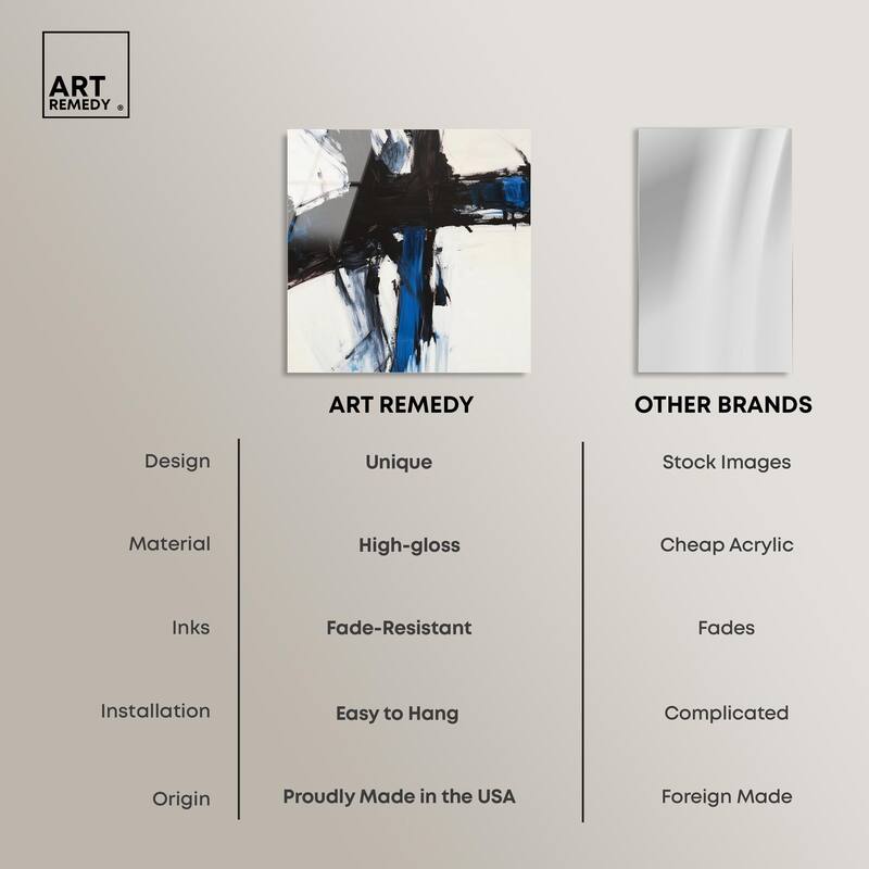 Blue Streak I Acrylic by Art Remedy, Ready to Hang