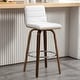 preview thumbnail 130 of 198, 26"/29" Faux Leather Swivel Bar/Counter Stools, Set of 2/3 Single - White - Bar Height