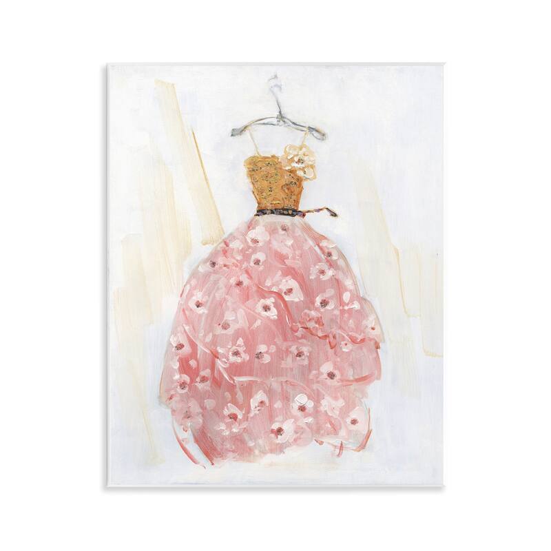 Stupell Elegant & Sophisticated Pink Gown Wall Plaque Art Design By Sally Swatland - 11 x 14