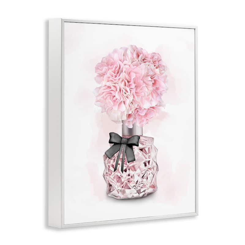 Stupell Pink Flower Perfume Glam Fashion Design Framed Giclee Texturized Art by Ziwei Li