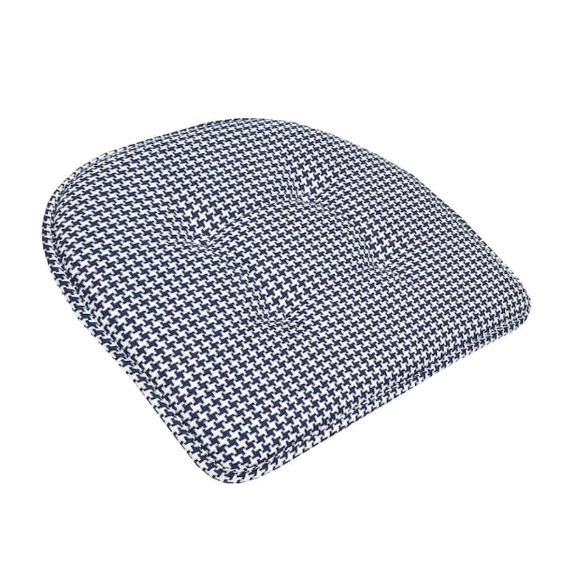 Houndstooth U-Shaped 16" x 17" Memory Foam Chair Pad