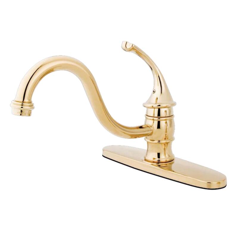 Kingston Brass Georgian 1.8 GPM Standard Kitchen Faucet - Polished Brass