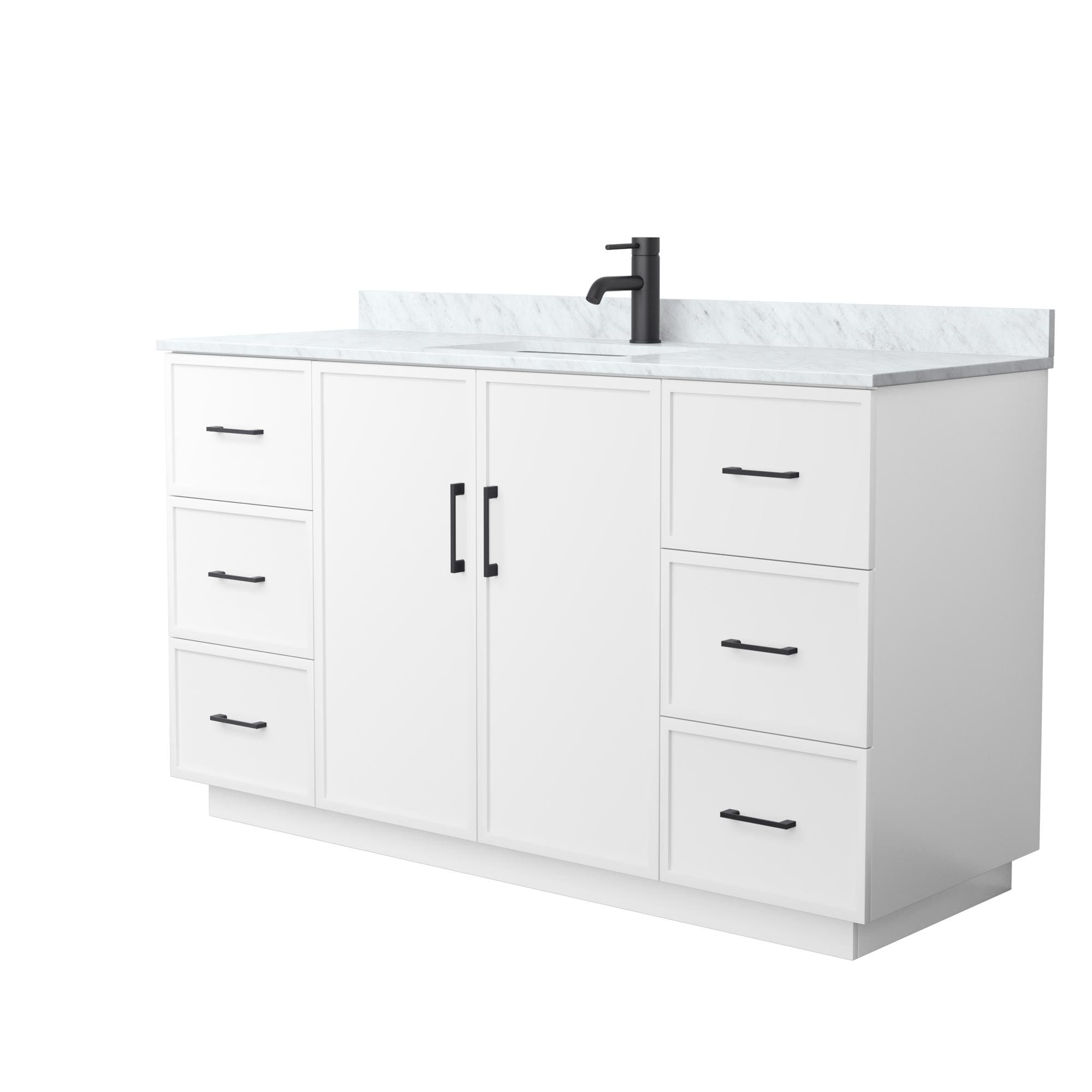 Wyndham Collection Elan TK 60-inch Single Vanity, Marble Top