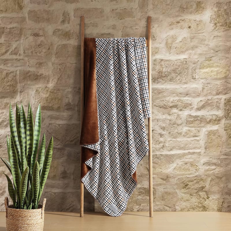 Eddie Bauer Printed Reversible Ultra Soft Plush Throw Blanket