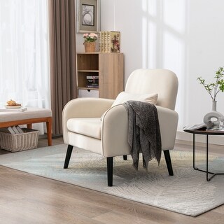 Accent chair KD solid wood legs with black painting - Bed Bath & Beyond ...