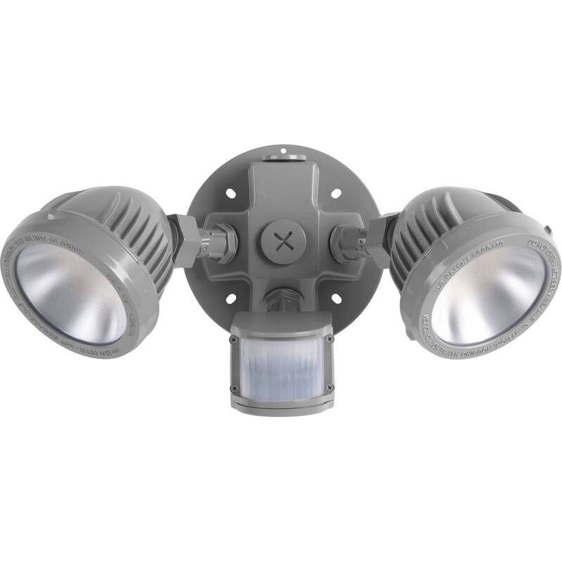 Progress Lighting 2 Light 13" Wide LED Outdoor Security Flood Light - Metallic Gray