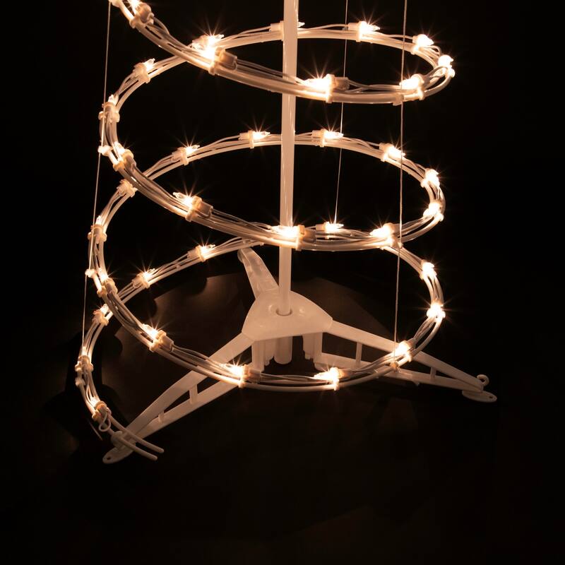 Set of 3 Clear Lighted Spiral Christmas Trees - 3', 4', and 6'