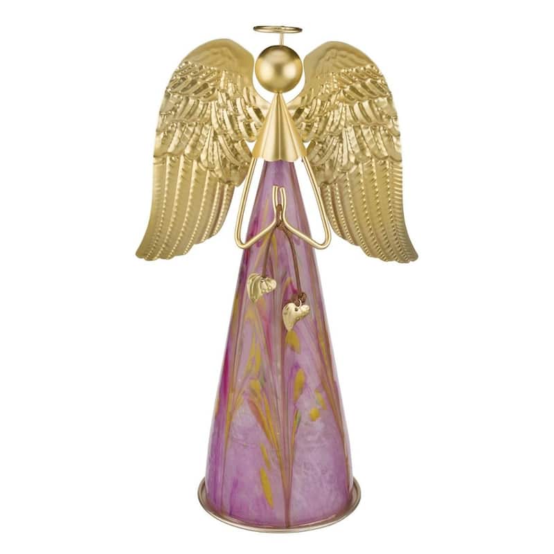 Murano Angel LED Decor 13" - Purple