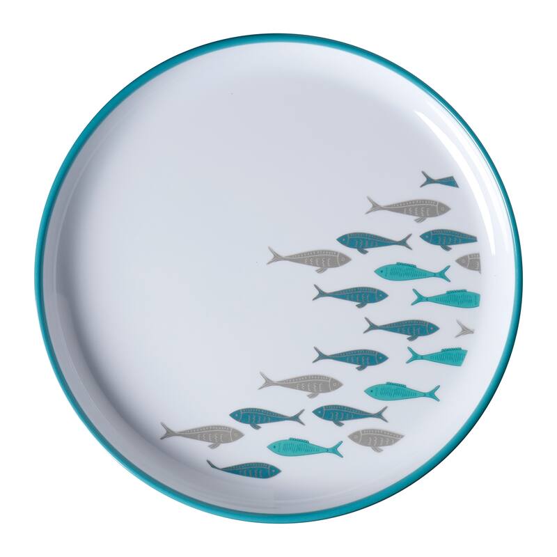 Coastal Melamine Tableware Set (Non-Slip)