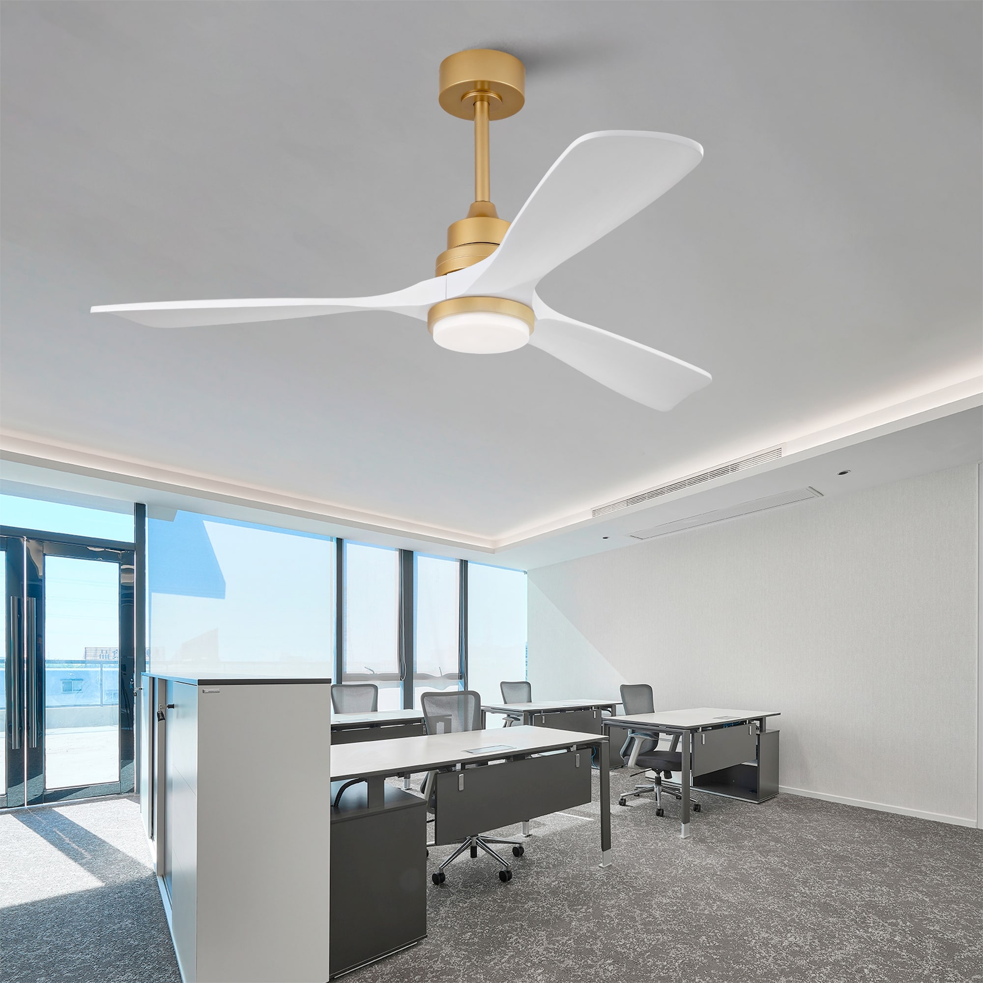 Wood Ceiling Fan 3 Blades Ceiling Fan with Light and Remote Control