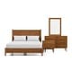 preview thumbnail 12 of 16, Furniture of America Beau Midcentury 4-Piece Walnut Wood Full-size Platform Bedroom Set