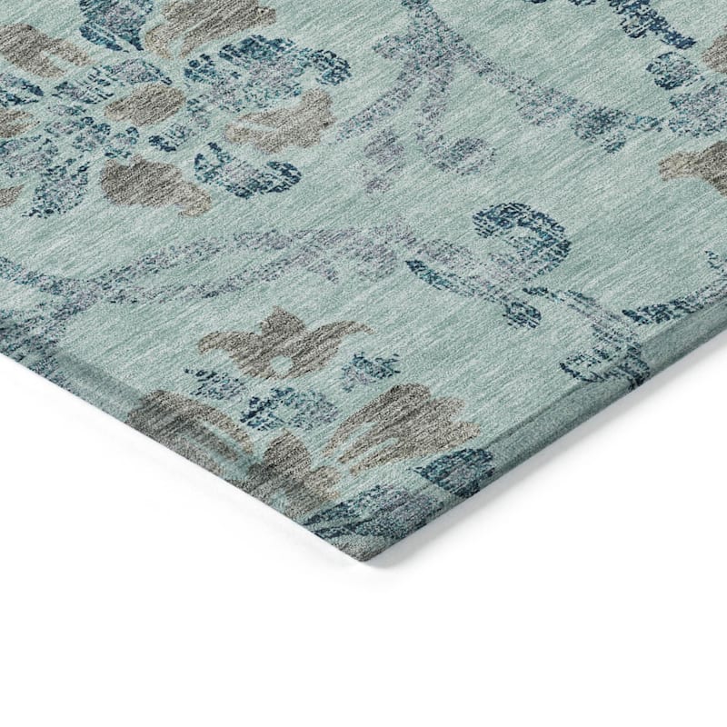 HomeRoots Floral Traditional Rectangle Outdoor Rug