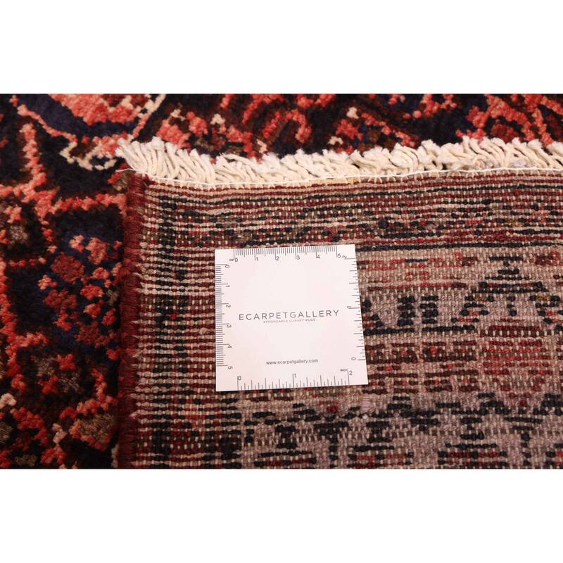 ECARPETGALLERY Hand-knotted Andelz Black, Red Wool Rug - 3'8 x 10'8