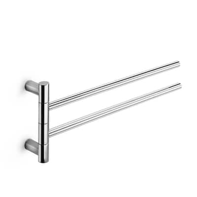 WS Bath Collections 15-7/10" Double Towel Bar with Swinging Arms from