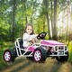 preview thumbnail 1 of 13, Electric Go-Kart 24V Ride-On for Kids 6+, 6MPH, 200W Motors, Off-Road, Shock Absorbers, High/Low Speed, Wide Seat Pink