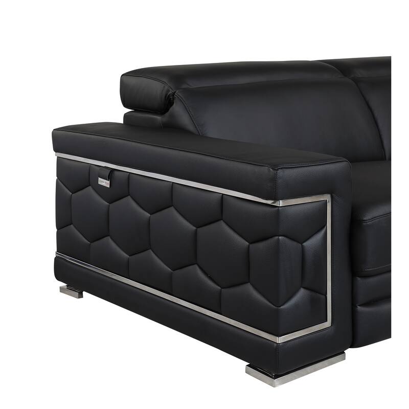 Top Grain Italian Leather Loveseat