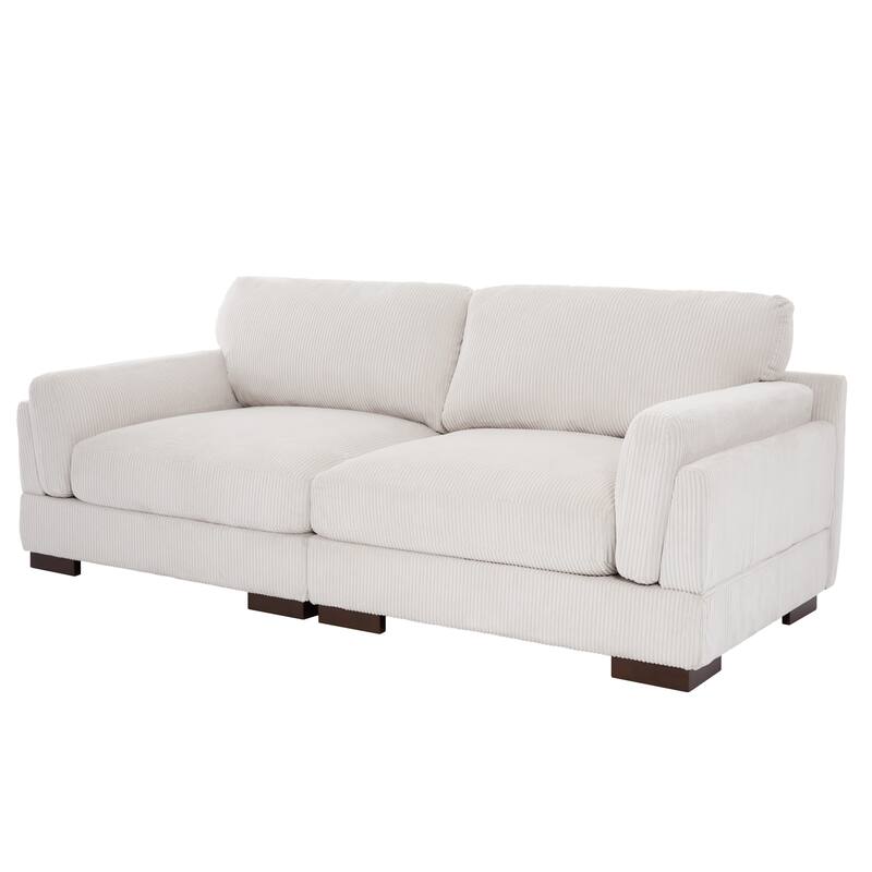 90" Corduroy Modular Sofa Reclining Sectional