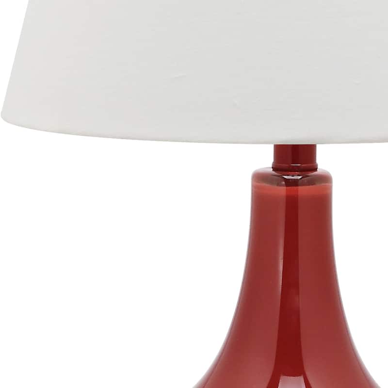 SAFAVIEH Lighting Shanda 24-inch Gourd Glass White Table Lamp (Set of 2) - 14"x14"x24" - 14Wx14Dx24H
