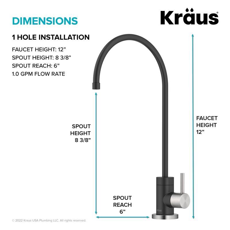 Kraus Purita Drinking Water Dispenser Beverage Kitchen Faucet