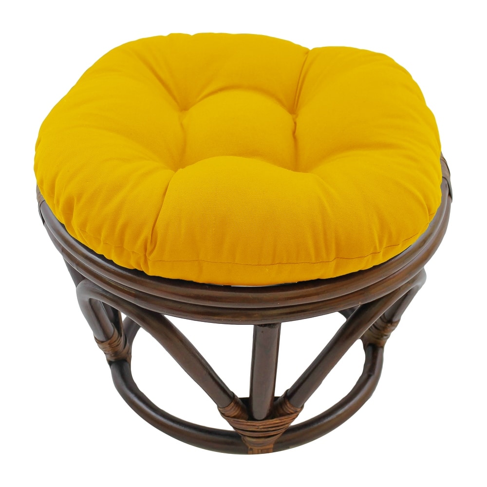 18-inch Round Twill Footstool/Ottoman Cushion (Cushion Only) - 18 x 18