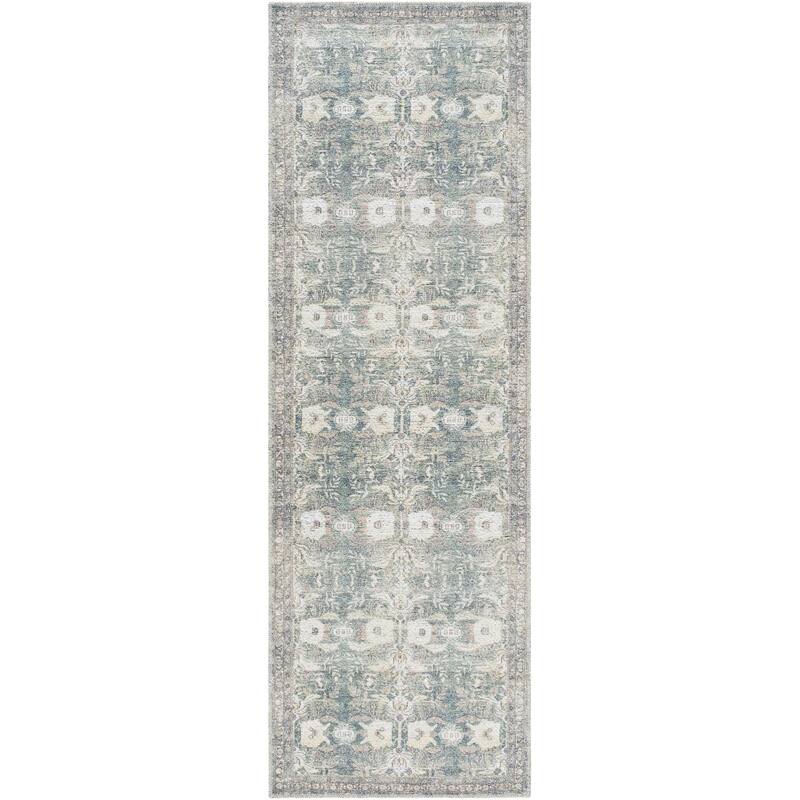 Livabliss Traditional Vinny Floral & Botanical Washable Area Rug - 2'7" x 7'10" - Sage