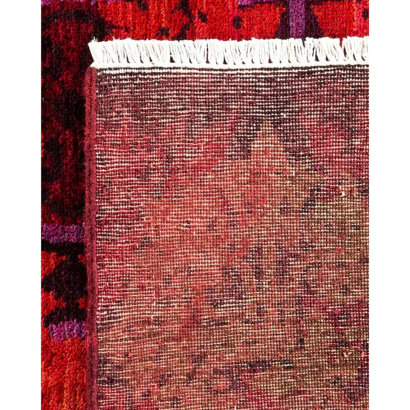 Overton Hand Knotted Wool Vintage Inspired Modern Contemporary Overdyed Orange Area Rug - 8' 3" x 10' 3"