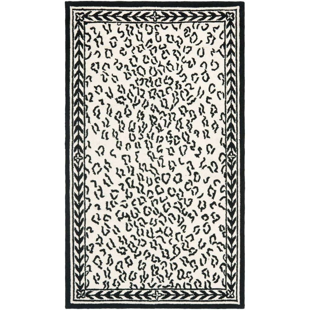 SAFAVIEH Handmade Chelsea Solar Garden Leopard French Country Wool Rug