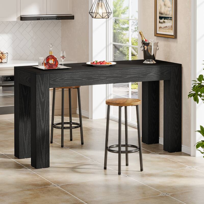 Bar Table Bistro Pub Cocktail Table for Kitchen, Home Bar