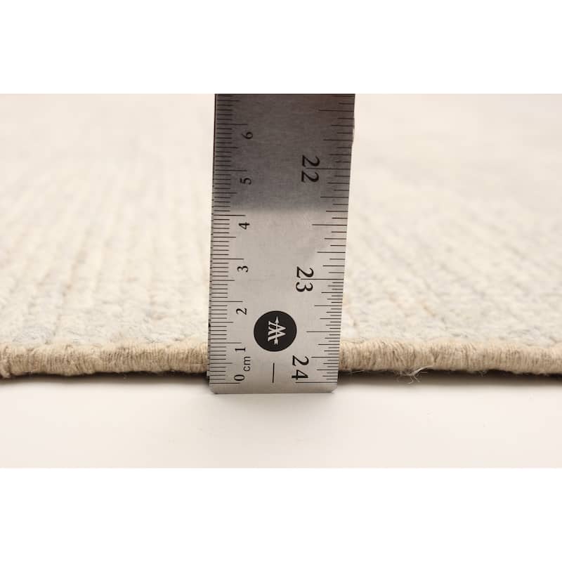 ECARPETGALLERY Hand-knotted Tangier Light Grey Wool Rug - 5'3 x 7'6