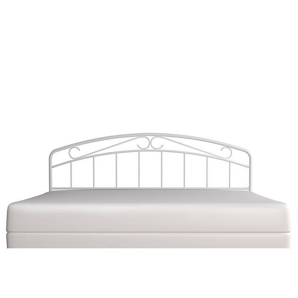 Shop Porch Den Neugebauer White Metal Arched Scroll Design Headboard On Sale Overstock 30417179 King