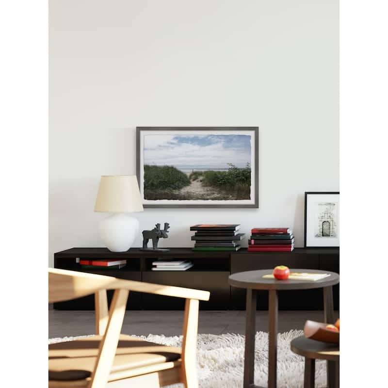 Coastal Vegetation Framed Wall Art, Coastal Serenity - Tranquil Ocean-Inspired Wall Décor