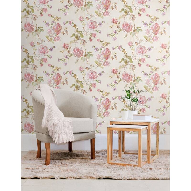 Seabrook Designs Vesper Floral Trail Unpasted Wallpaper