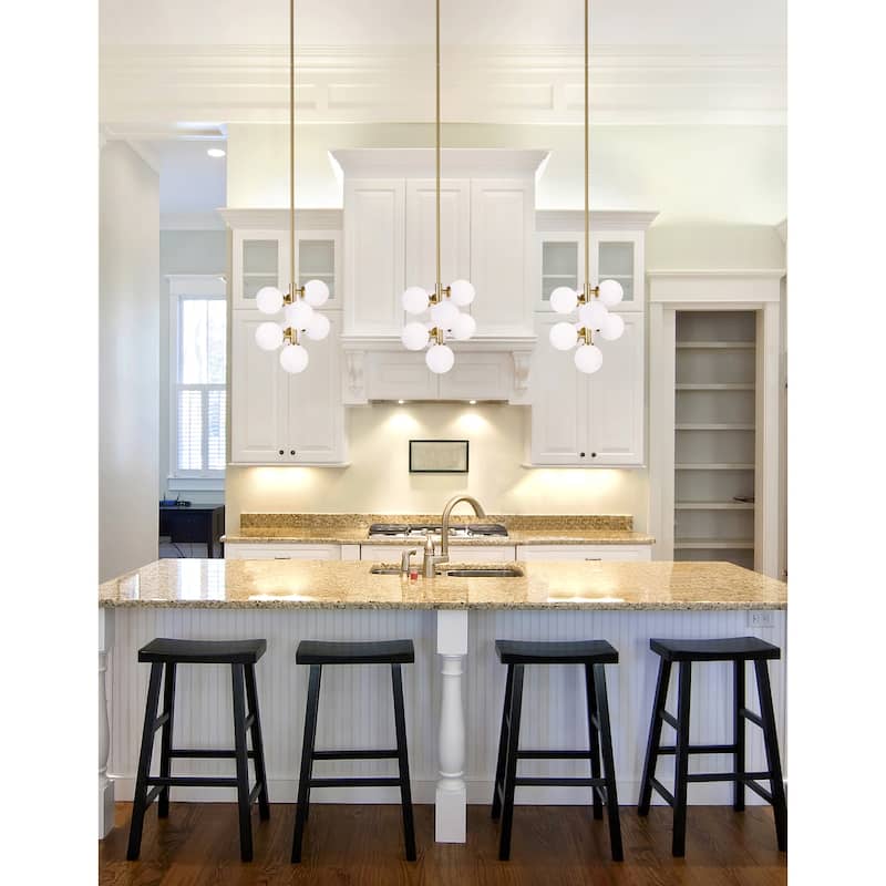 Arya 8 Light Pendant With Satin Gold Finish - Satin Gold