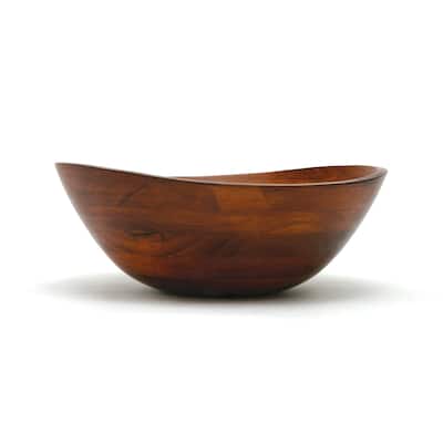 Lipper International Cherry Matte Bowl with Wavy Rim 13"