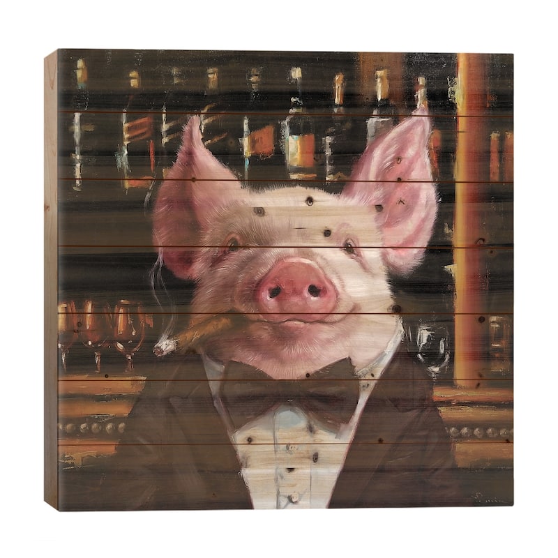 High Roller Print On Wood by Lucia Heffernan - Multi-Color - 26x26x1.5