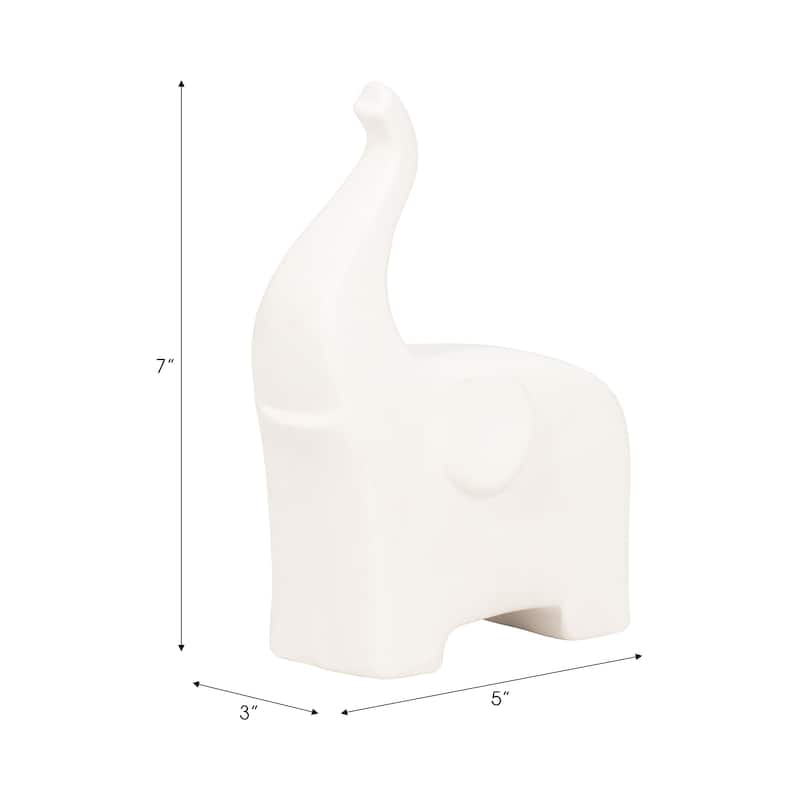 Ceramic Elephant Sculpture Contemporary Elephant Statue for Home or Office Decor Elephant Lover Gift Idea