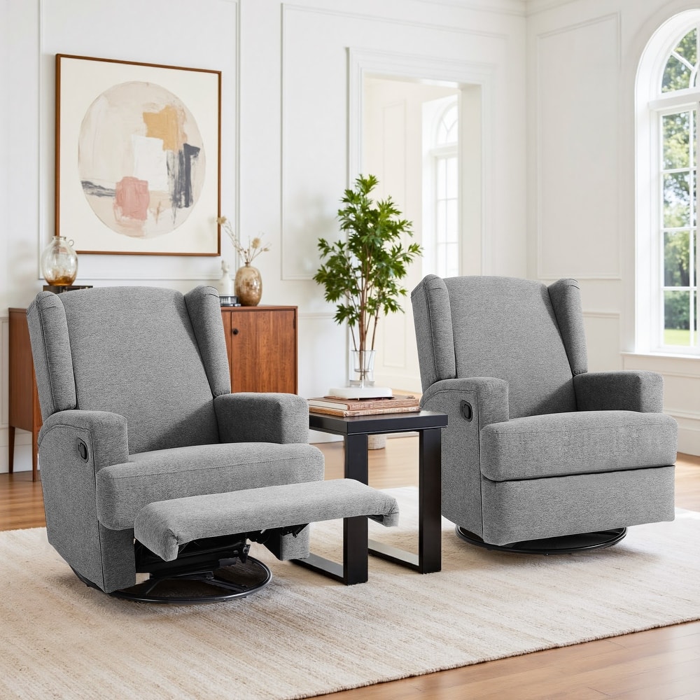 31'' W Manual Glider Swivel Glider Rocker Recliner Nursery Set of 2