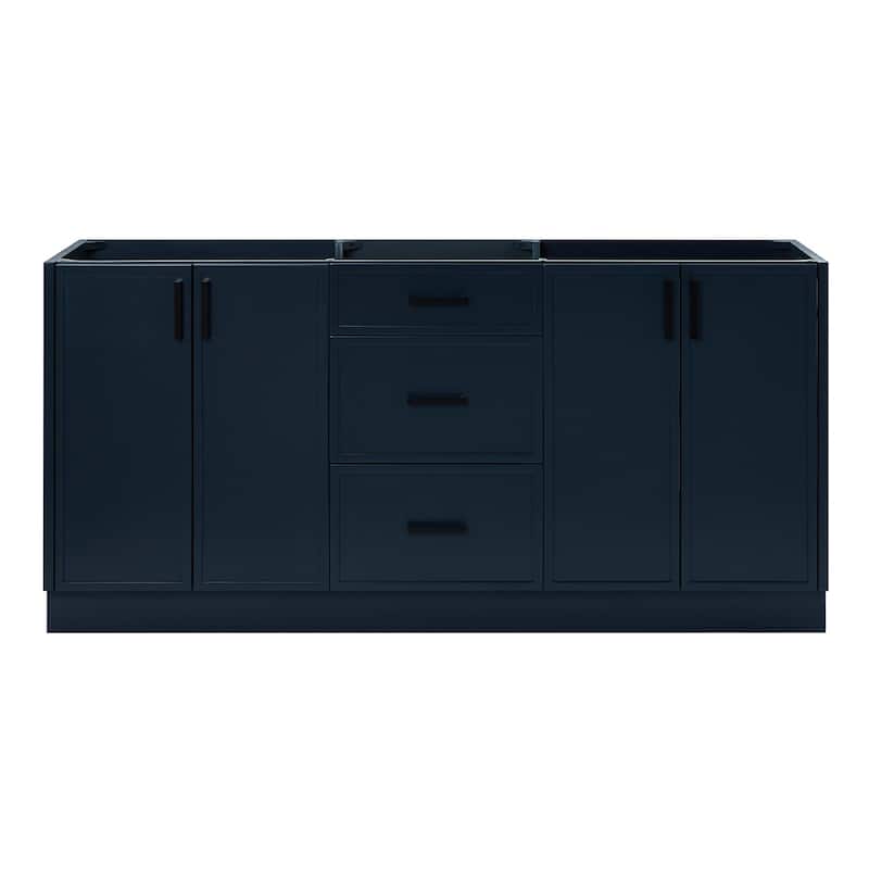 Ariel K72D-BC Kelly 72" Double Free Standing Vanity Cabinet Only - Midnight Blue