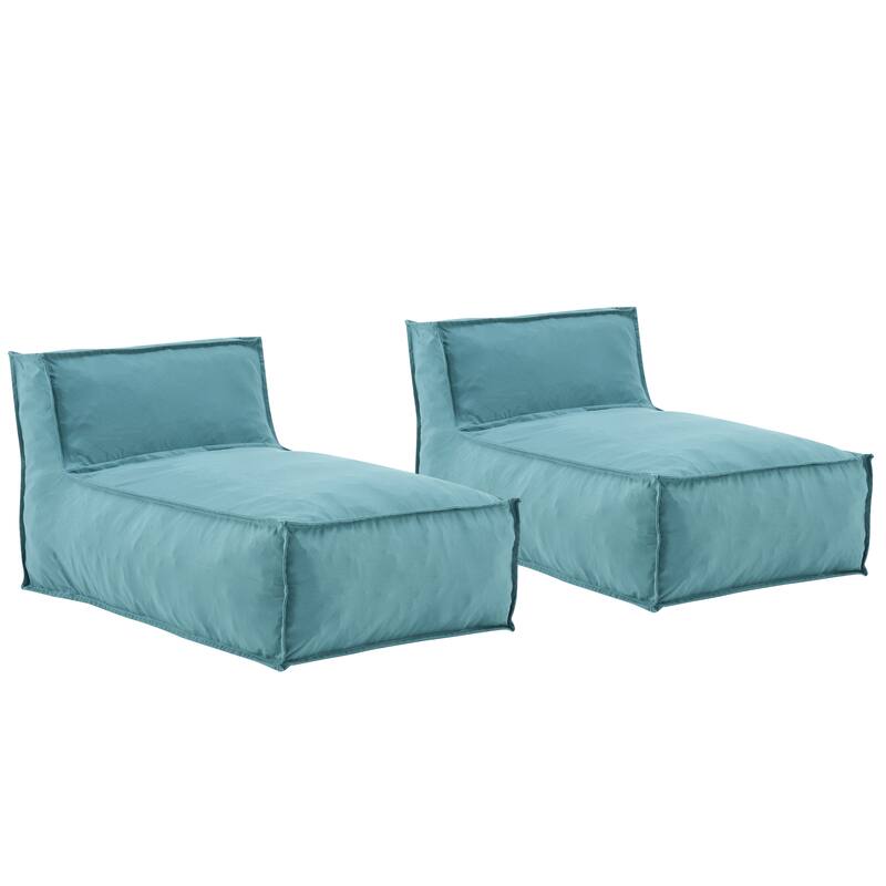 Christopher Knight Home - Artemisia Outdoor Foam Bean Bag Lounge Chair (Set of 2)