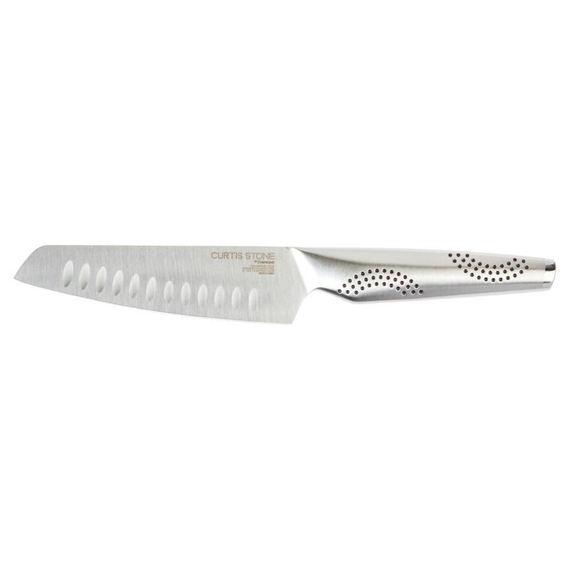 Curtis Stone 6in Japanese Steel Santoku Knife in Gift Box - Silver
