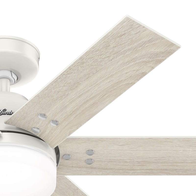 Hunter 44" Pacer Ceiling Fan with LED Light Kit and Handheld Remote - Modern Farmhouse, Transitional