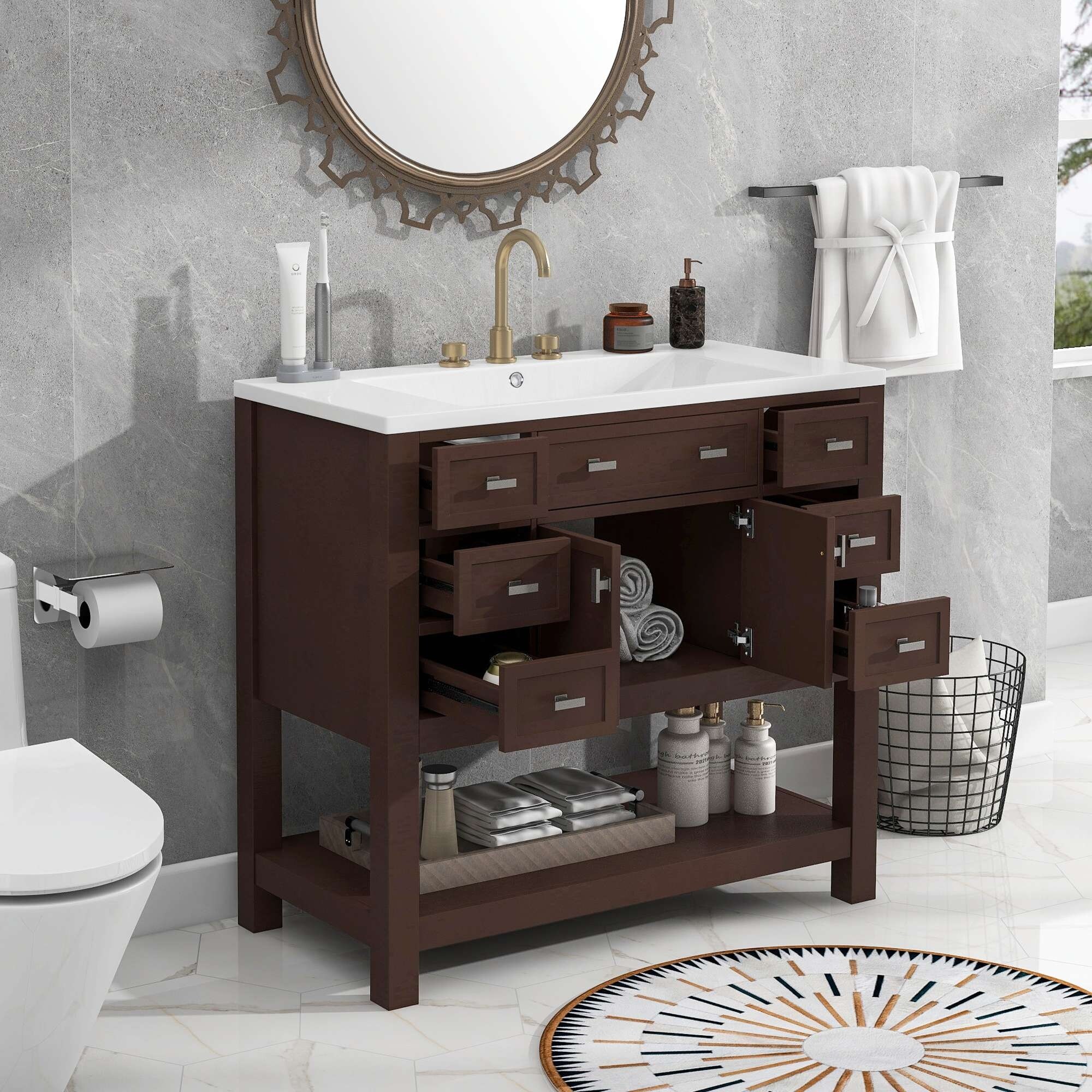 36 bath hot sale vanity with top