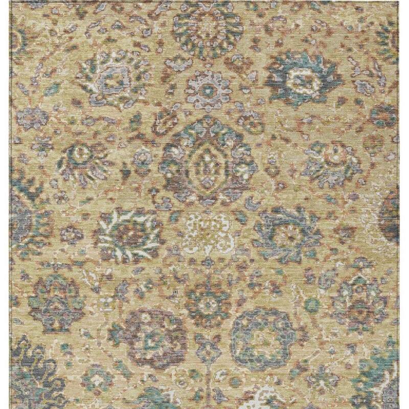 HomeRoots Floral Traditional Rectangle Outdoor Rug