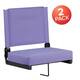 2 Pack 500 lb. Rated Lightweight Stadium Chair-Handle-Padded Seat