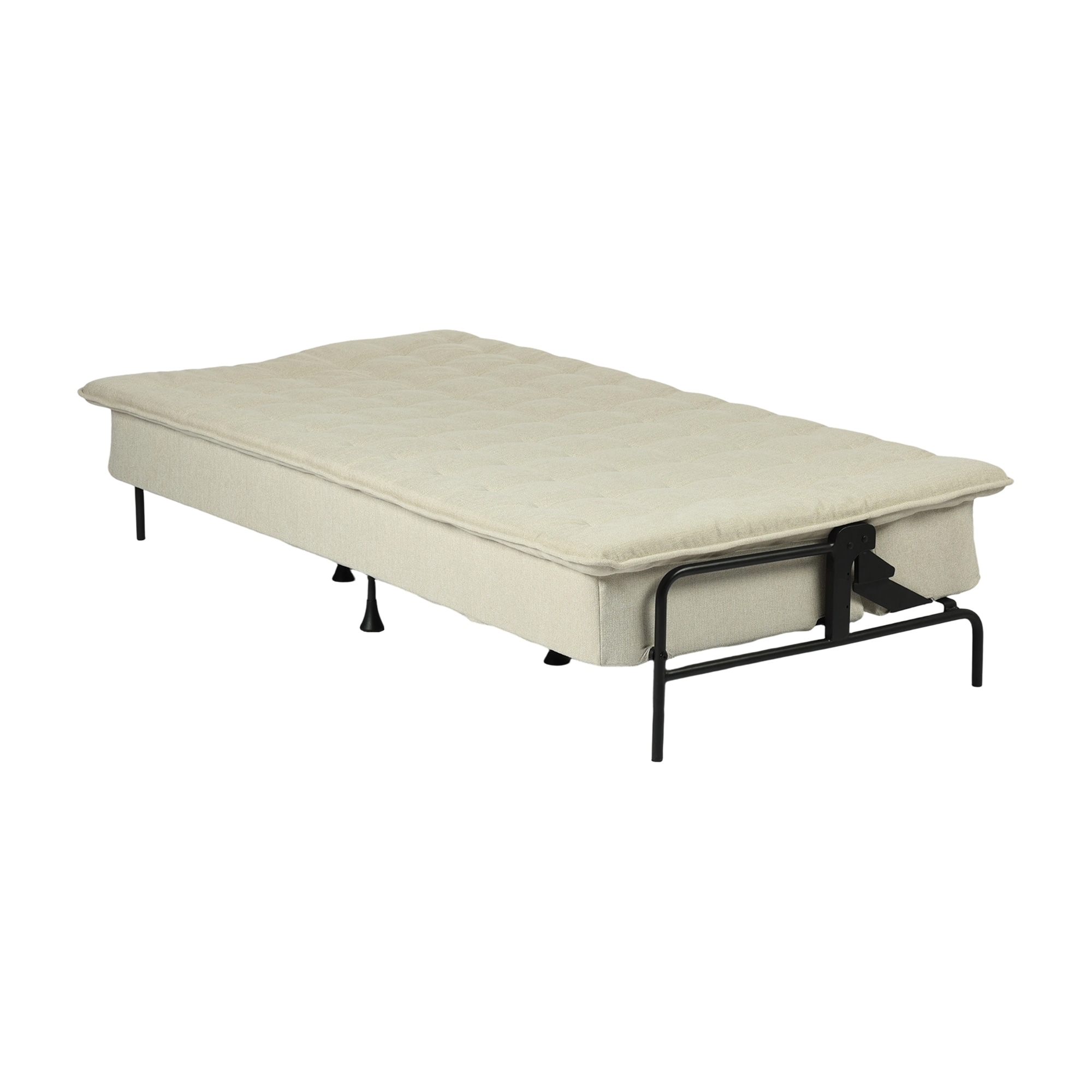 HOMYLIN Convertible Tufted Sofa Bed with Adjustable Back & Metal Frame
