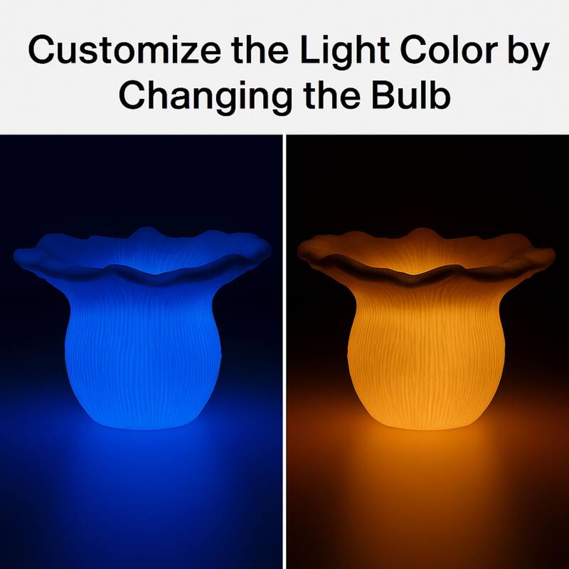 Mushroom table lamp modern organic resin ambient lighting cozy home