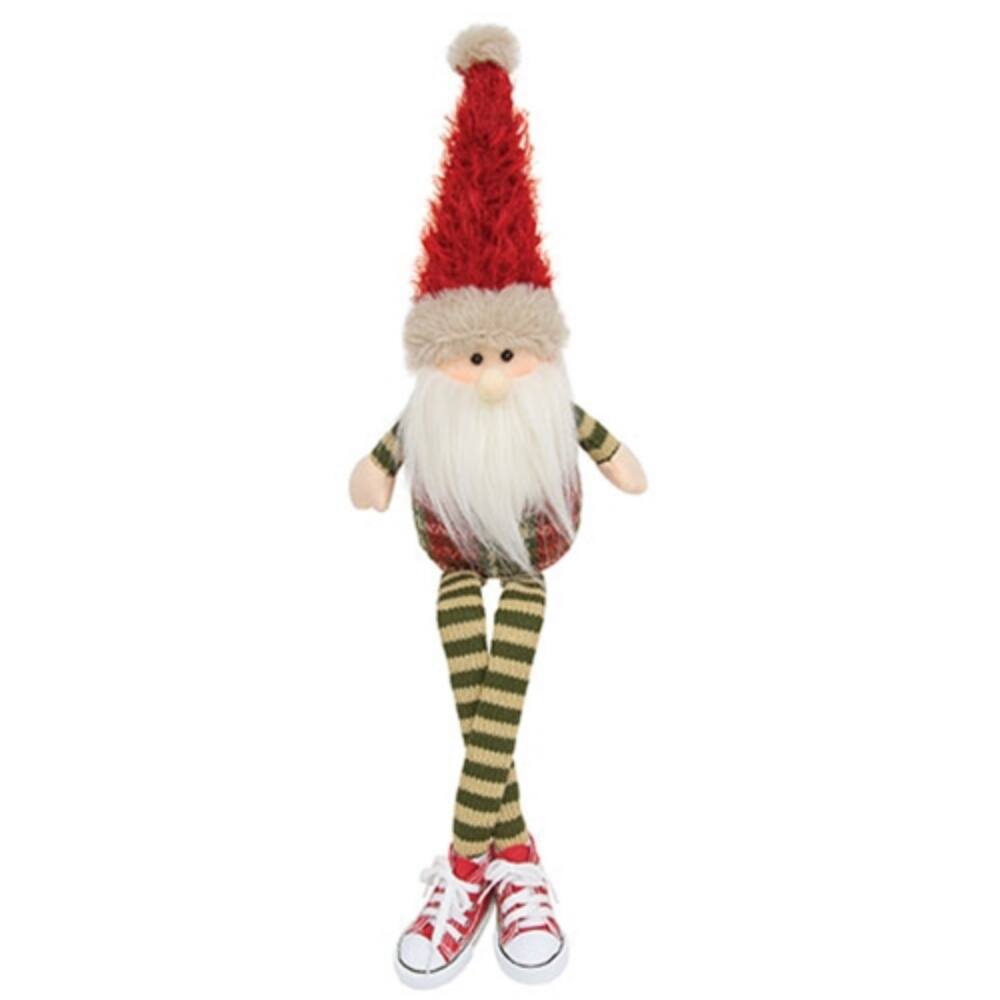 Dangle Leg Converse Santa Plush Christmas Shelf Sitter - 20.50" x 2.75" x 5.50"
