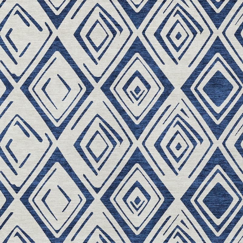 HomeRoots Geometric Transitional Rectangle Outdoor Rug