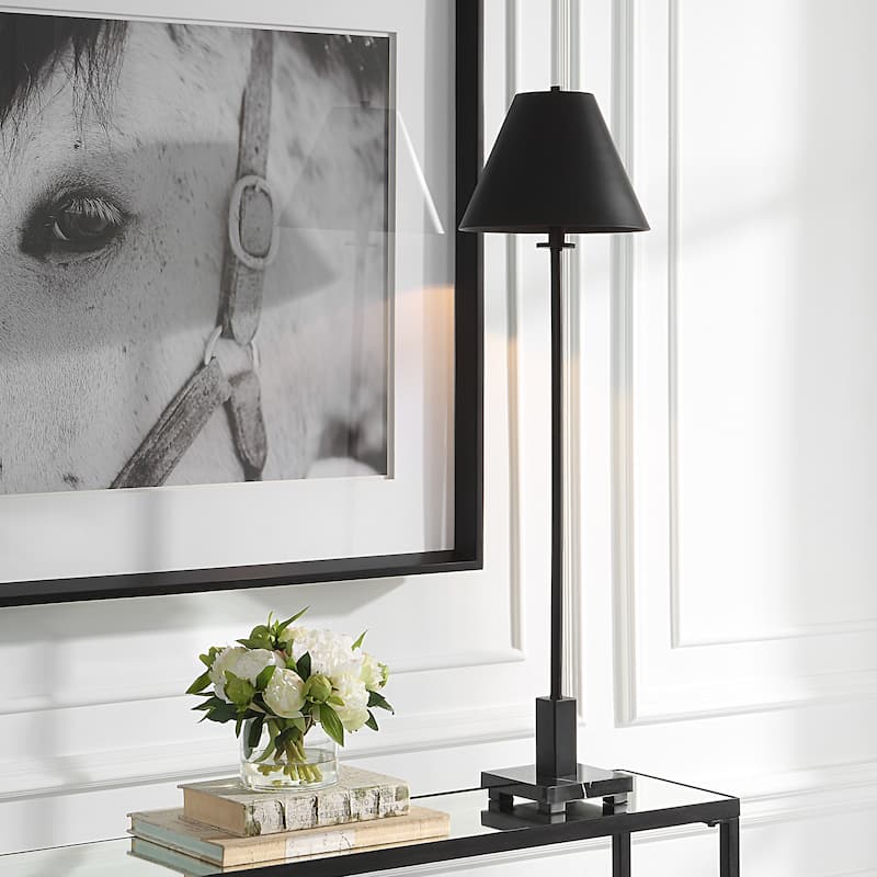 Uttermost Pilot Black Buffet Lamp - 10 W x 36.5 H x 10 D (inches)